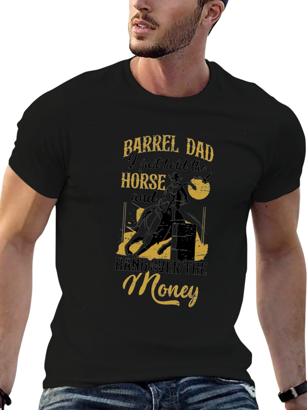 Barrel Dad Horse T-Shirt - Funny Rodeo Tee