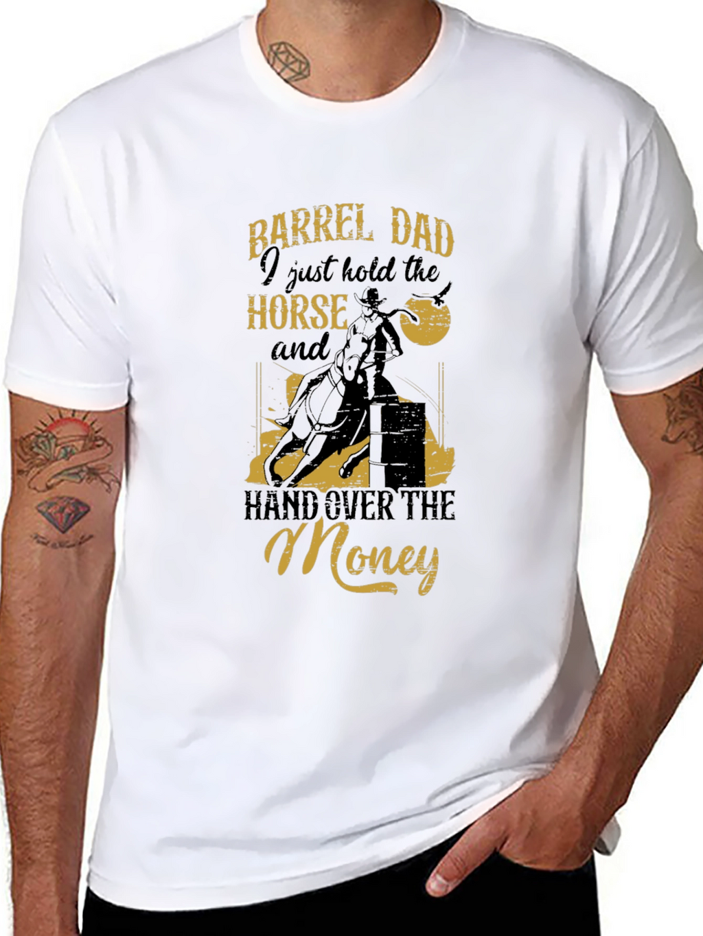 Barrel Dad Horse T-Shirt - Funny Rodeo Tee
