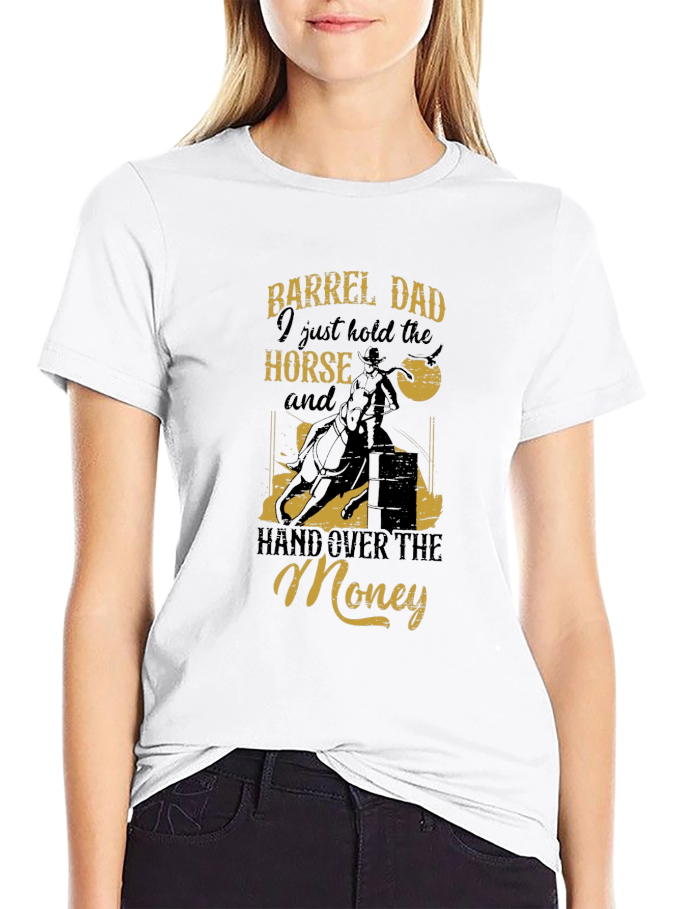 Barrel Dad Horse T-Shirt - Funny Rodeo Tee