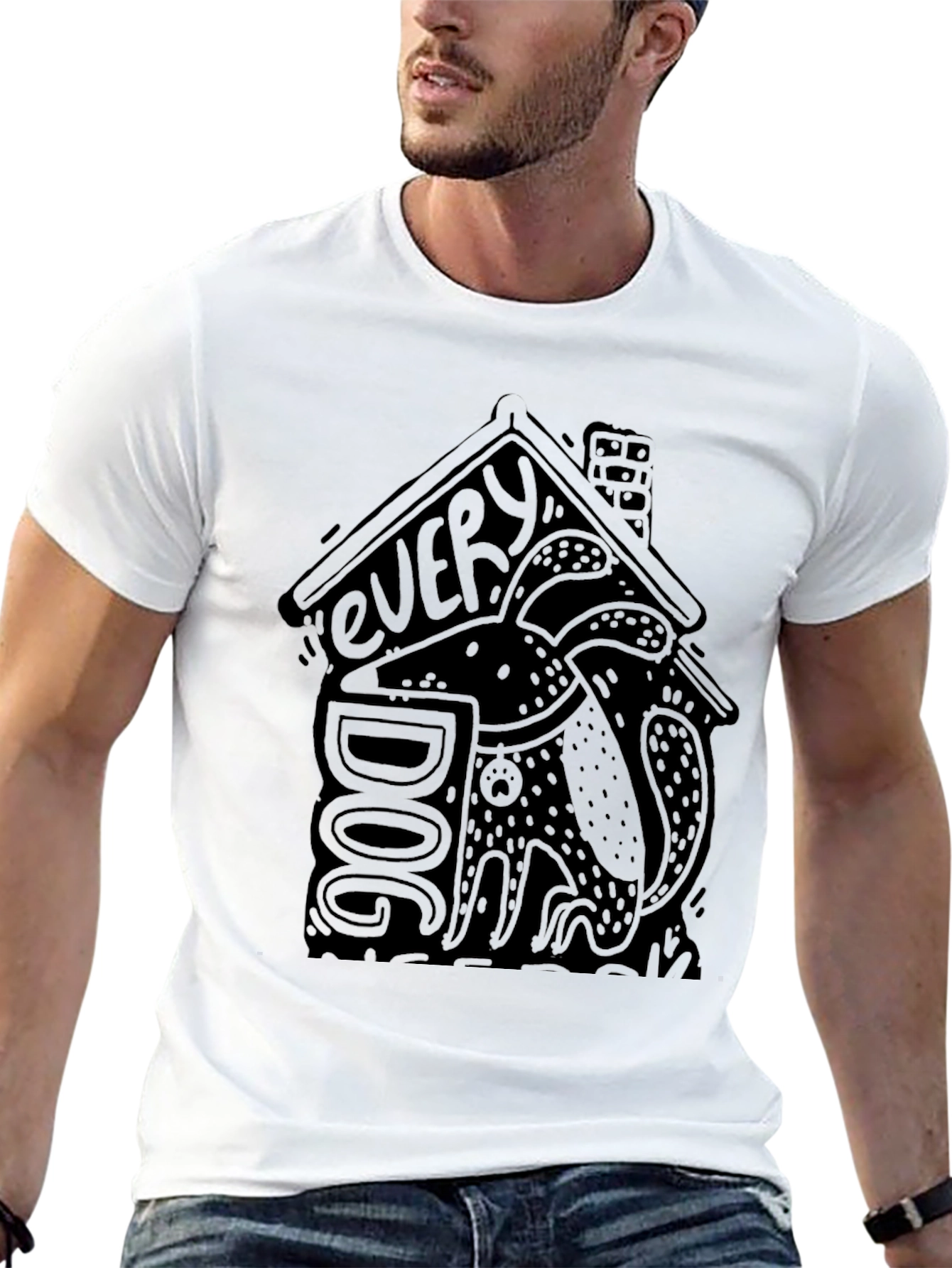Every Dog T-Shirt Black Dog Lover Graphic Tee