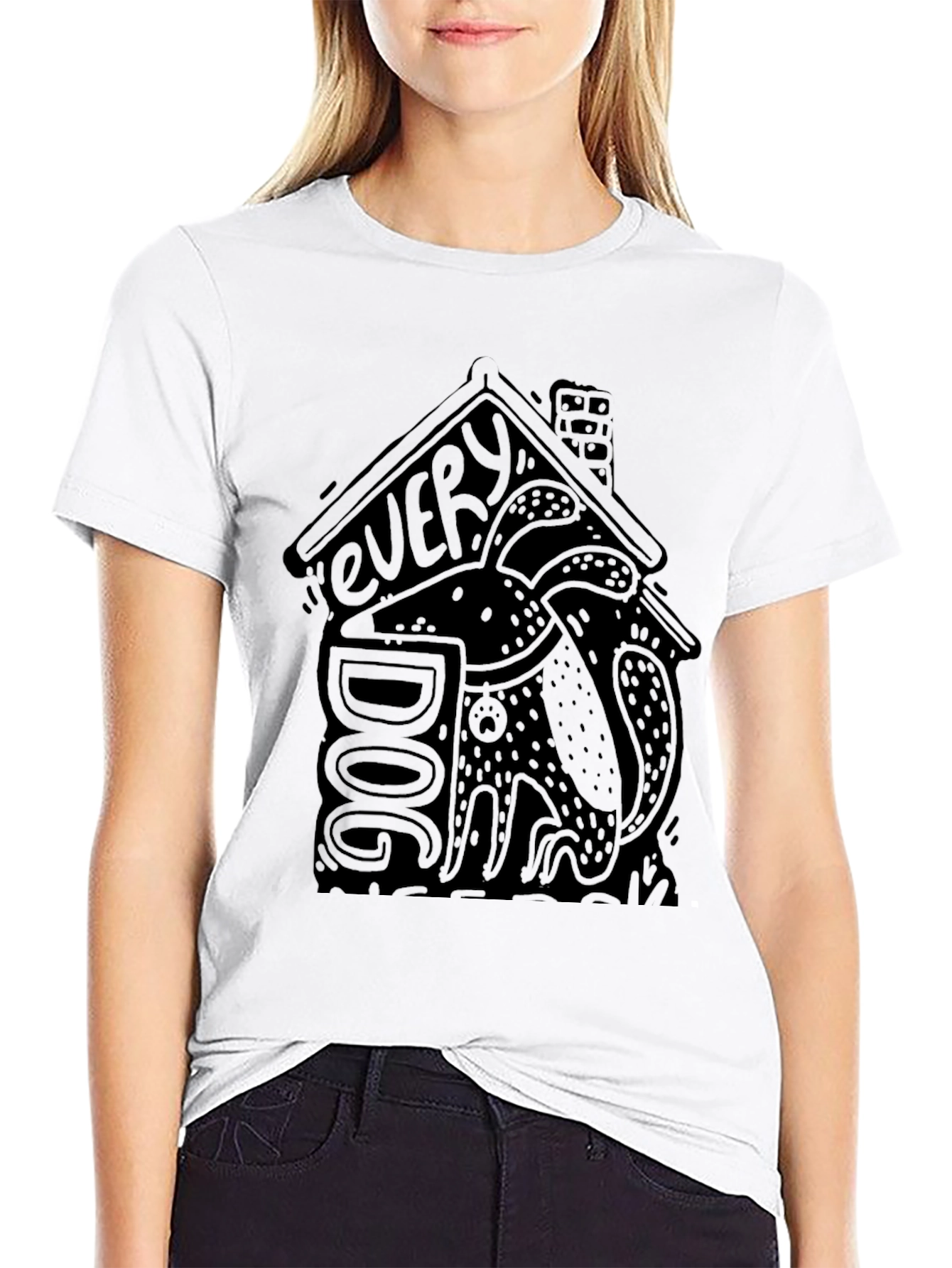 Every Dog T-Shirt Black Dog Lover Graphic Tee