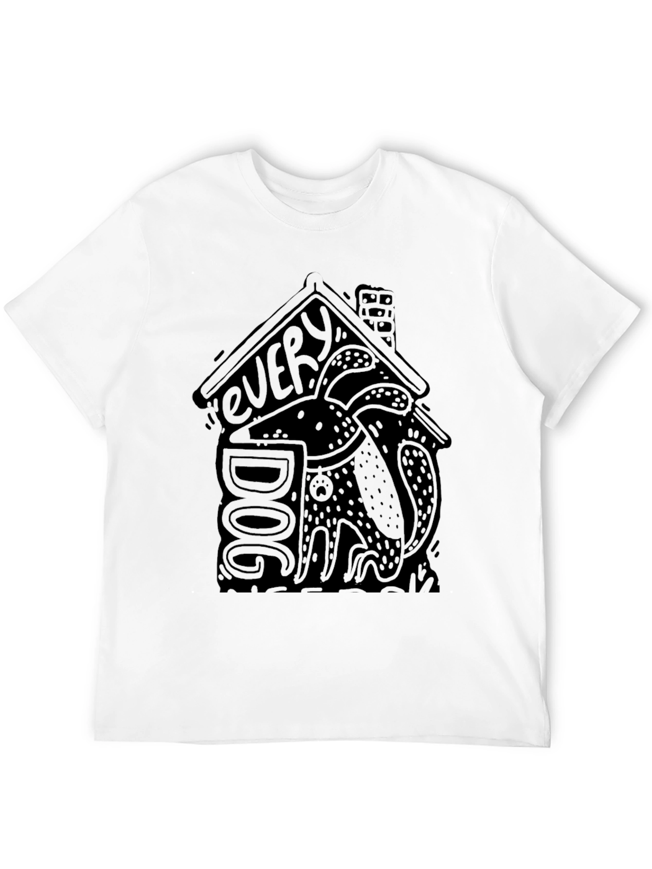 Every Dog T-Shirt Black Dog Lover Graphic Tee