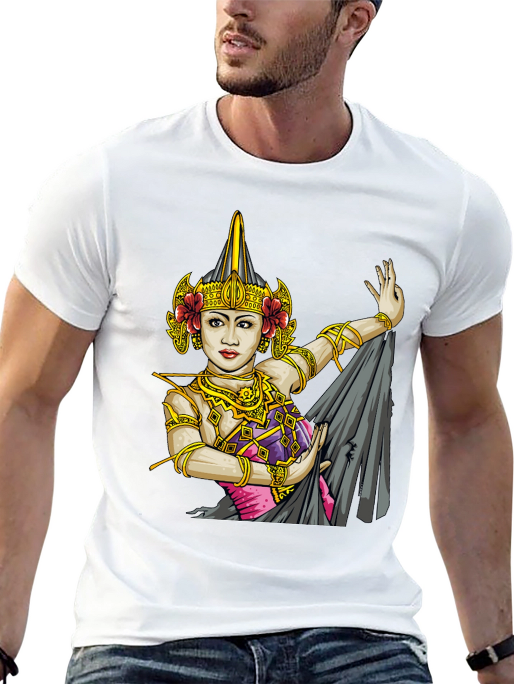 Balinese Dancer Graphic T-Shirt