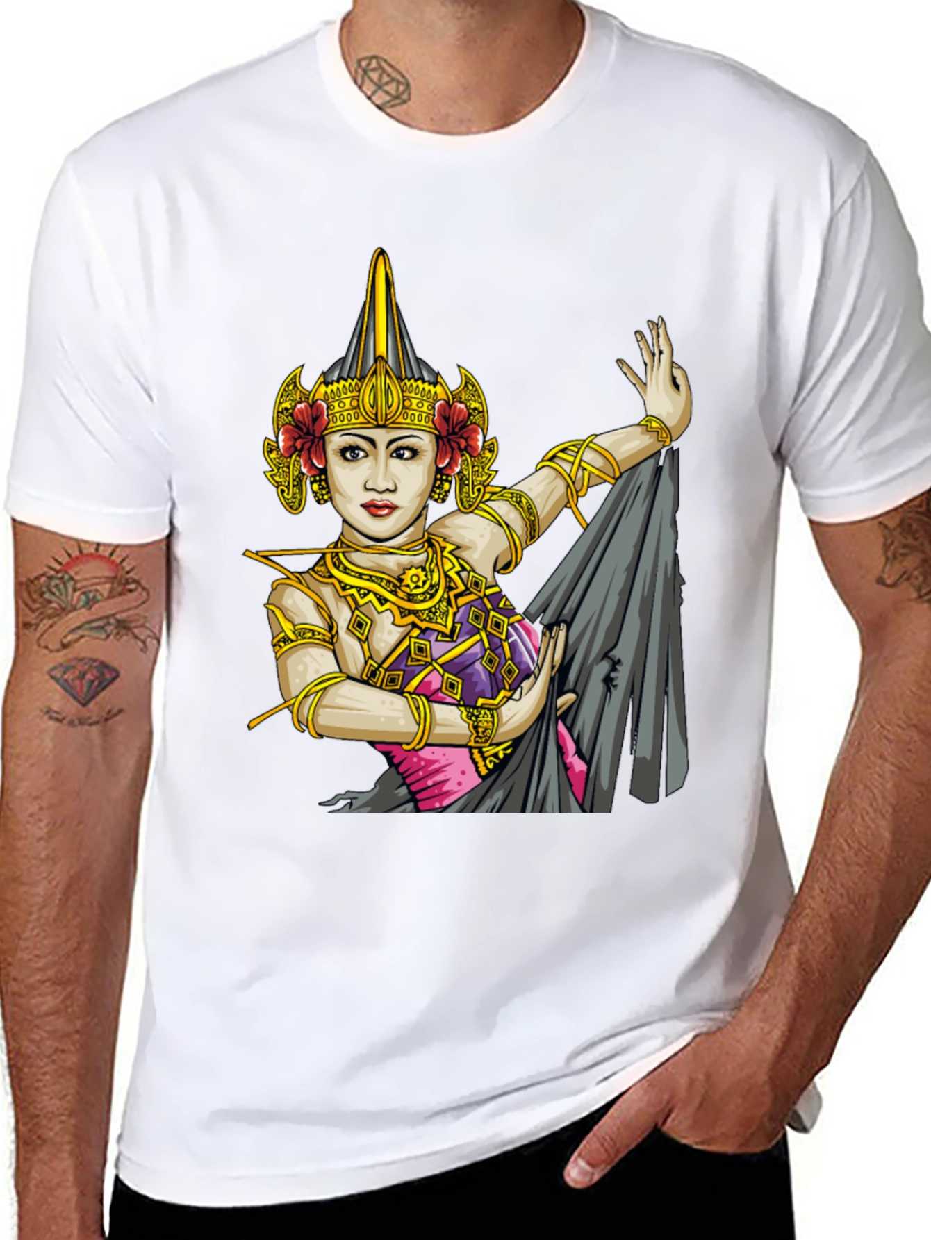 Balinese Dancer Graphic T-Shirt