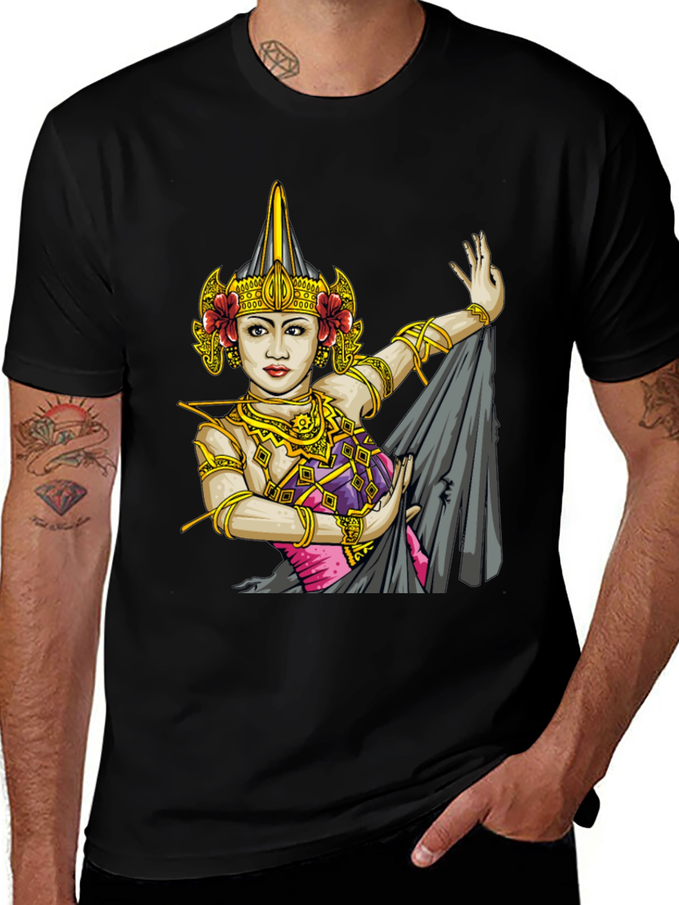 Balinese Dancer Graphic T-Shirt