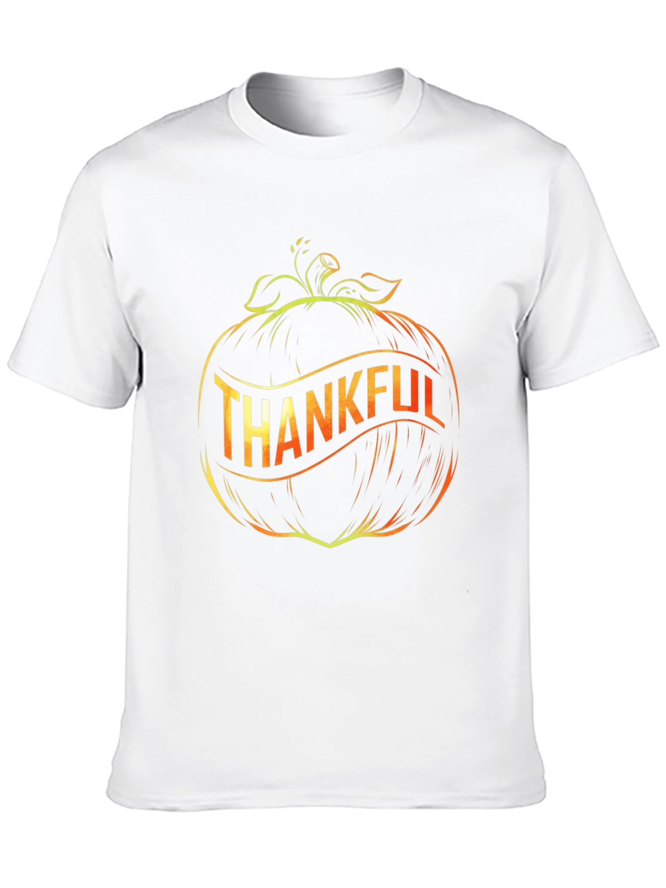 Thankful Pumpkin Graphic Black T-Shirt