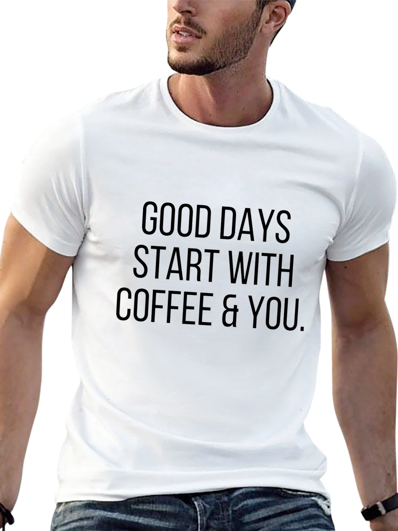 Coffee & You Black Graphic Tee