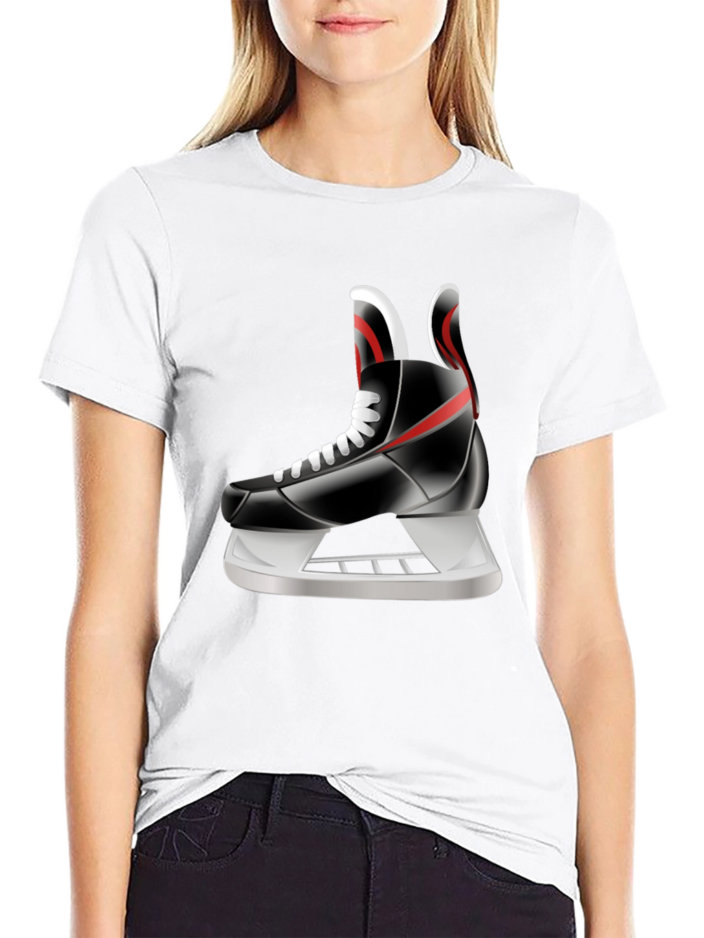 Hockey Skate Graphic Tee - Sporty Style