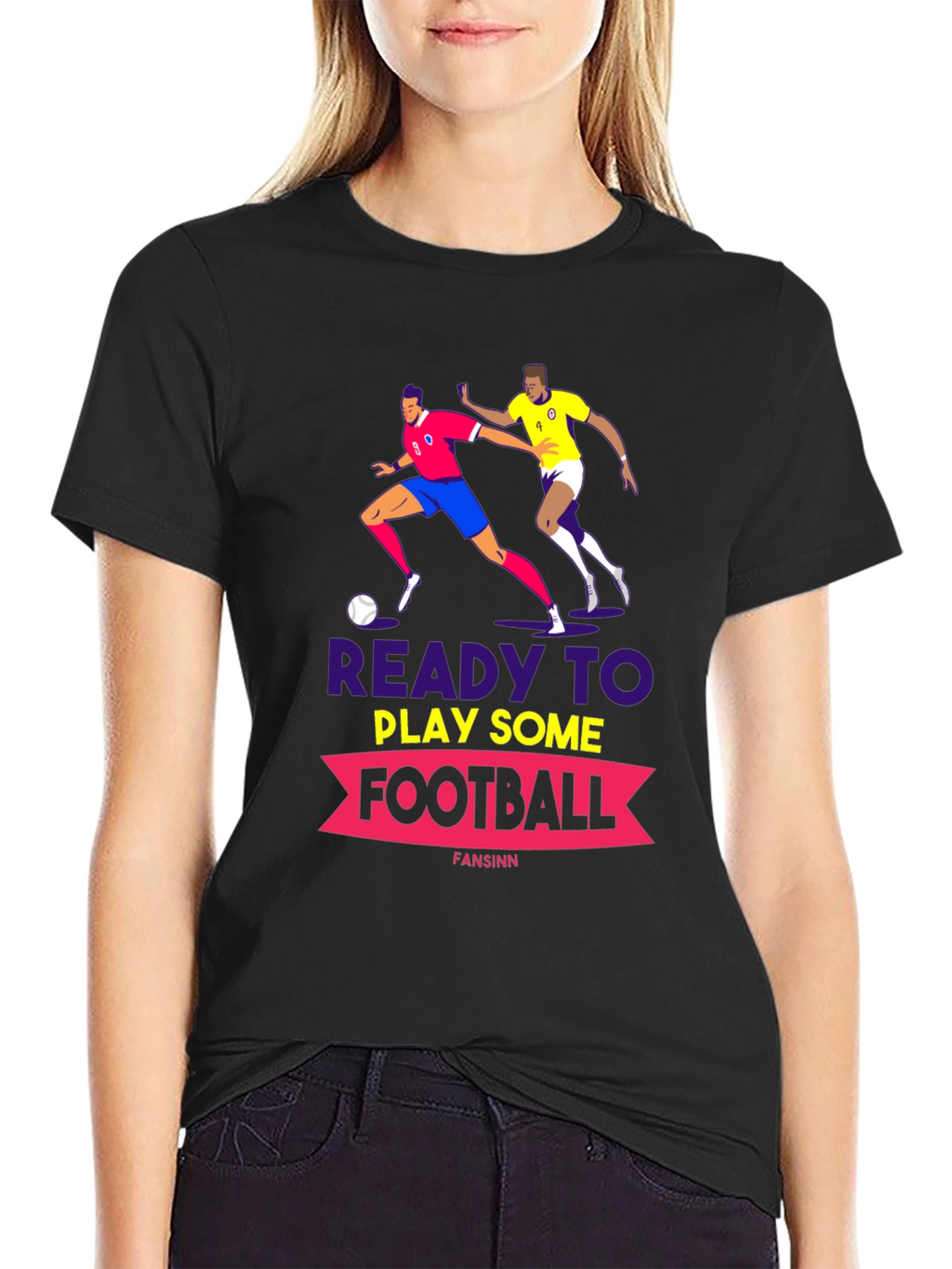 Ready to Play Football Graphic Tee