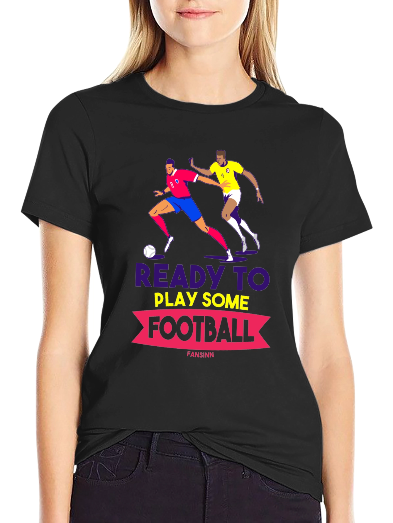 Ready to Play Football Graphic Tee