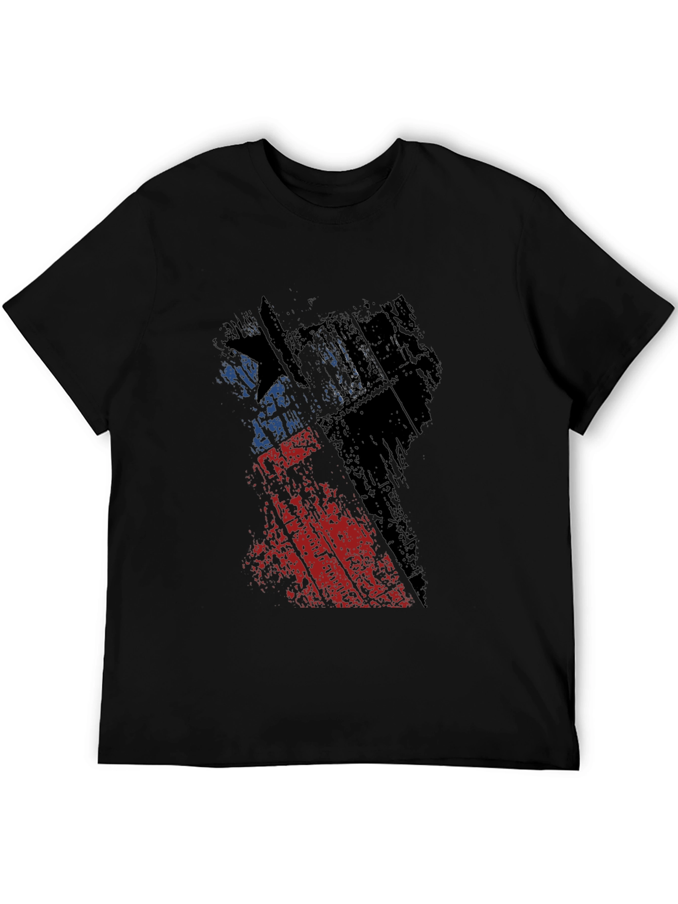 Graphic Print Tee - Distressed Design