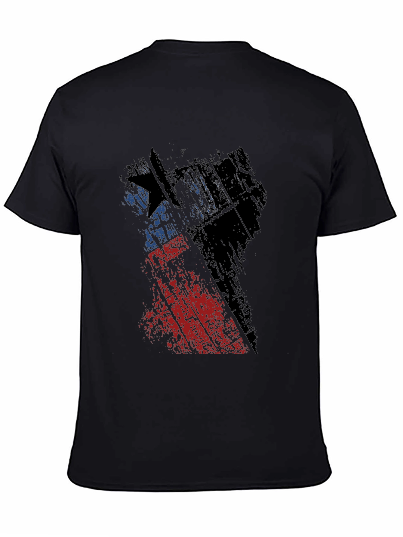 Graphic Print Tee - Distressed Design
