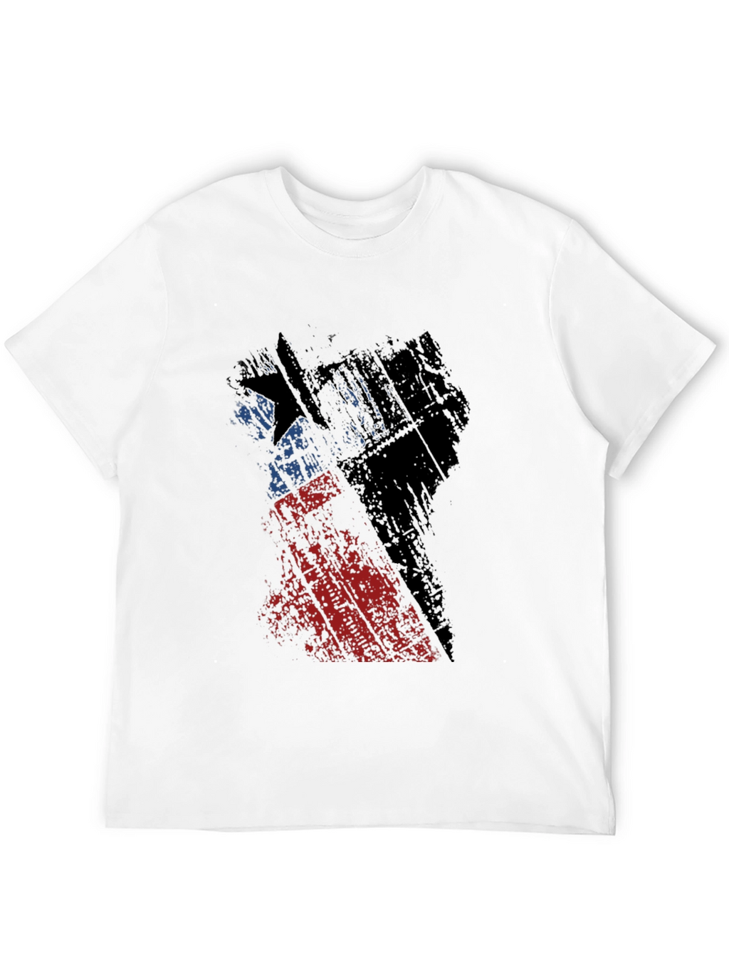Graphic Print Tee - Distressed Design