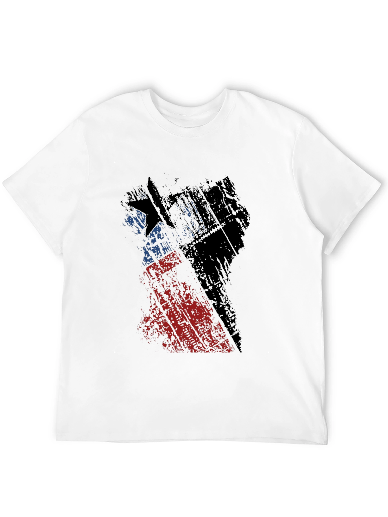 Graphic Print Tee - Distressed Design