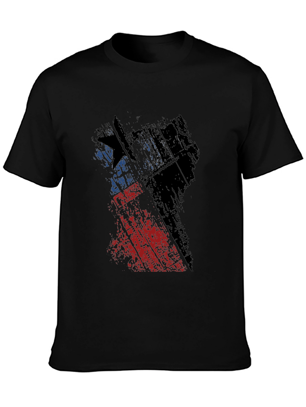 Graphic Print Tee - Distressed Design