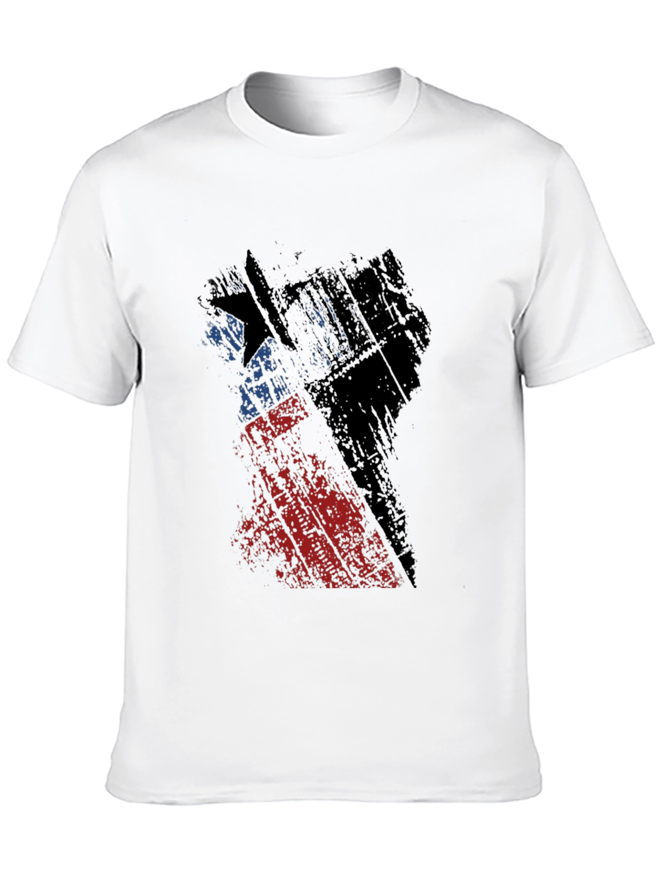Graphic Print Tee - Distressed Design