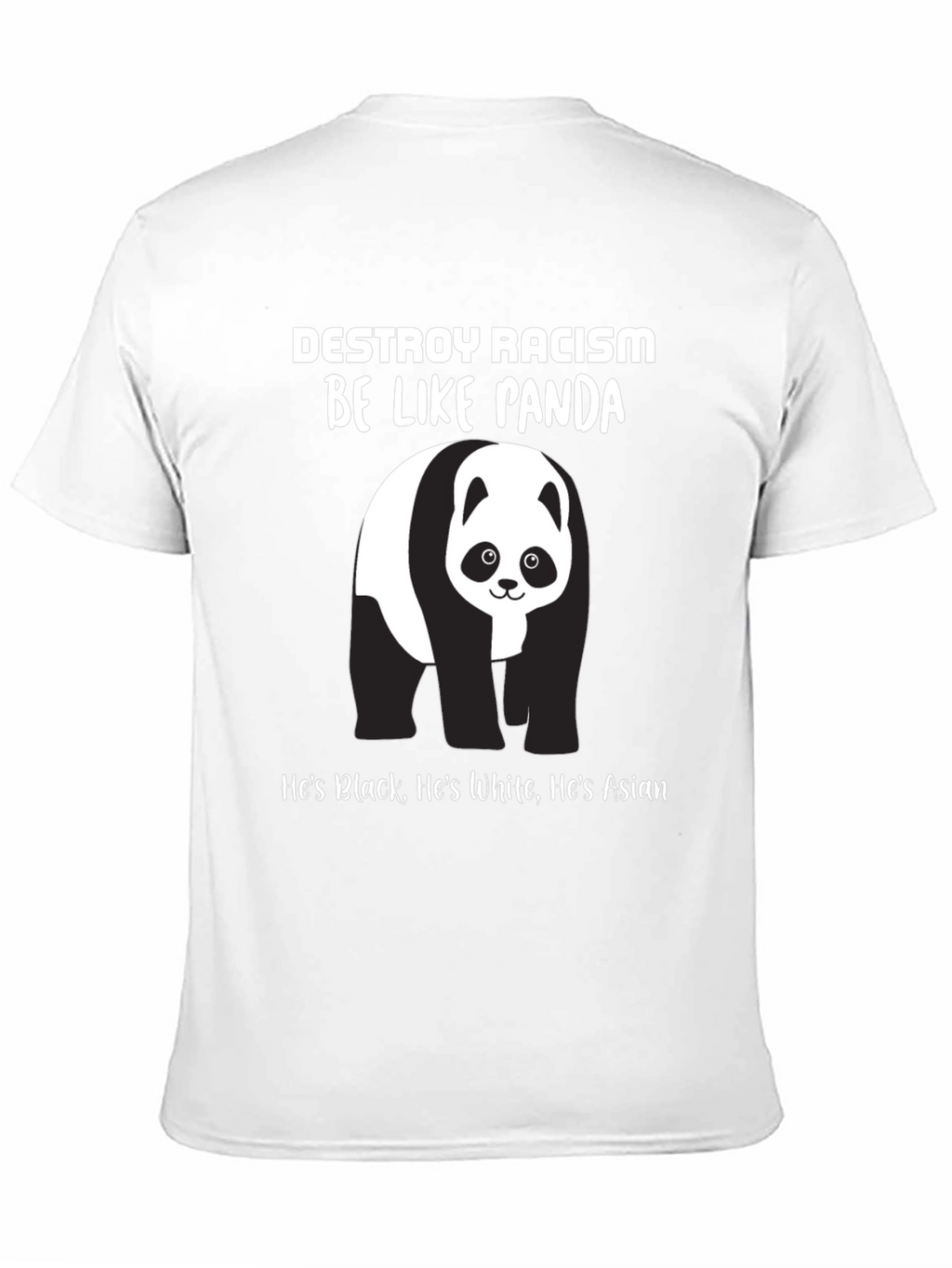 Destroy Racism Panda T-Shirt - Black
