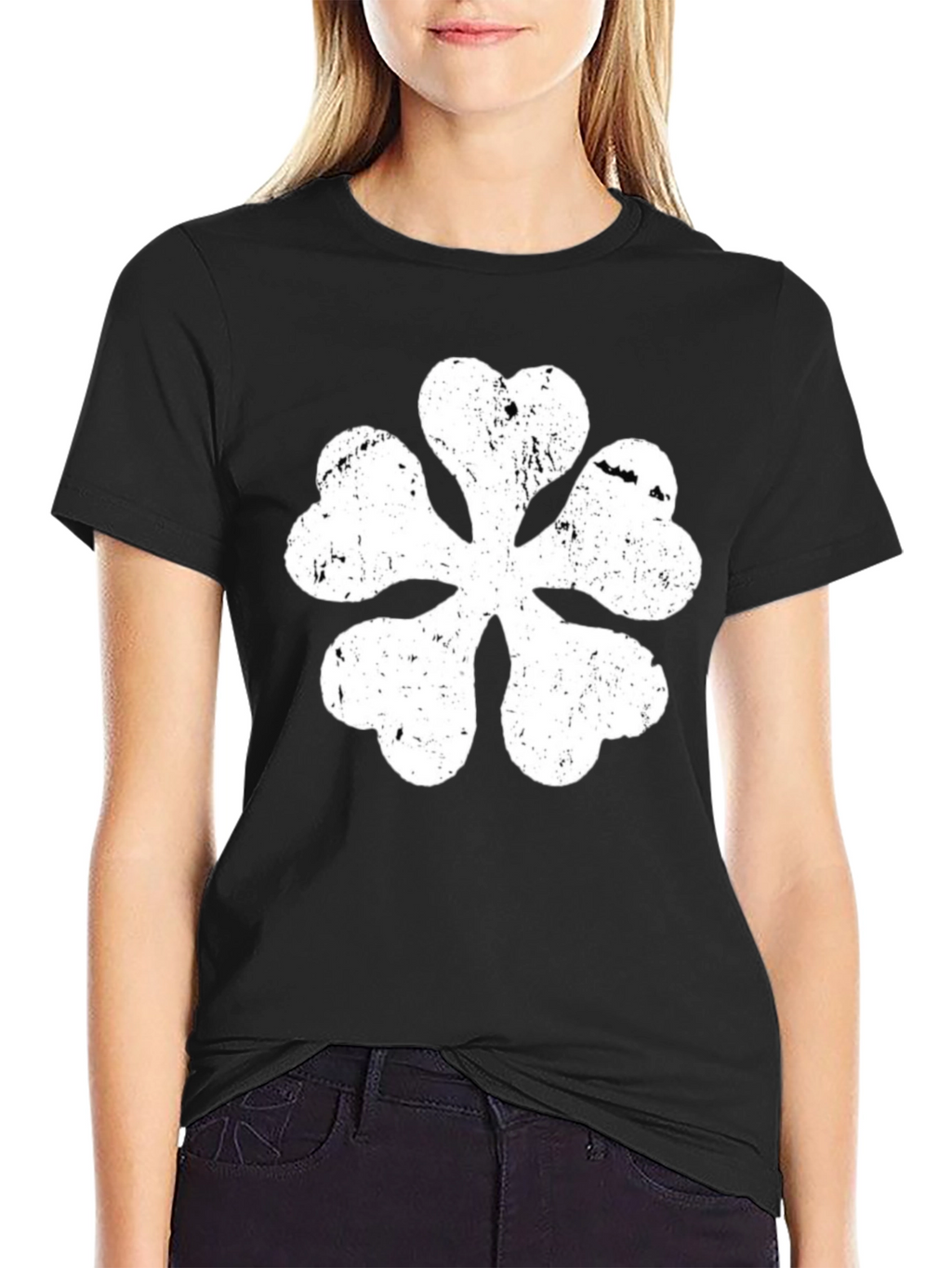 Black Clover Anime T-Shirt Distressed White Logo