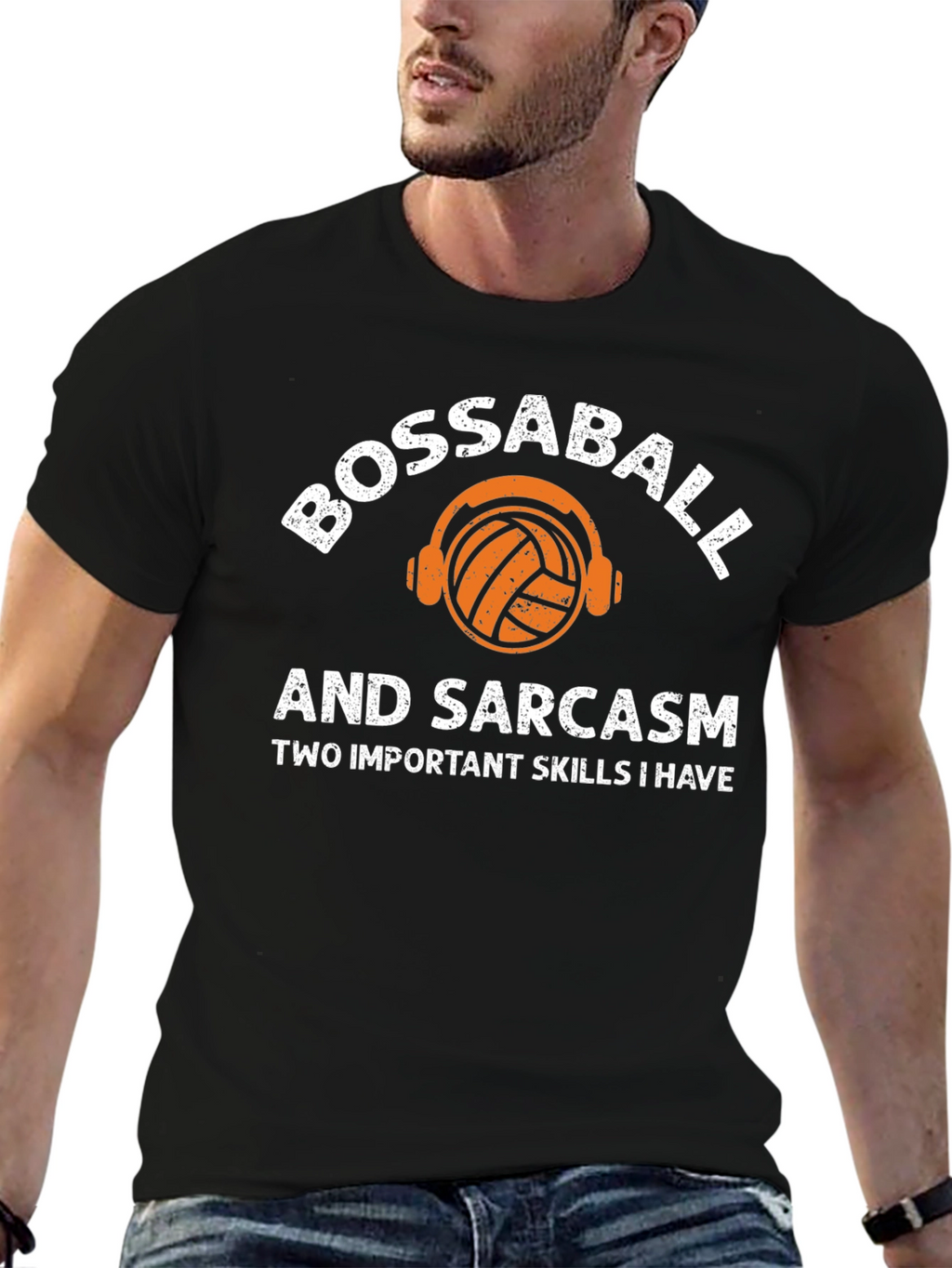 Bossa Ball & Sarcasm Black T-Shirt