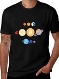 Bitcoin Solar System Graphic Tee - Crypto Planet T-Shirt