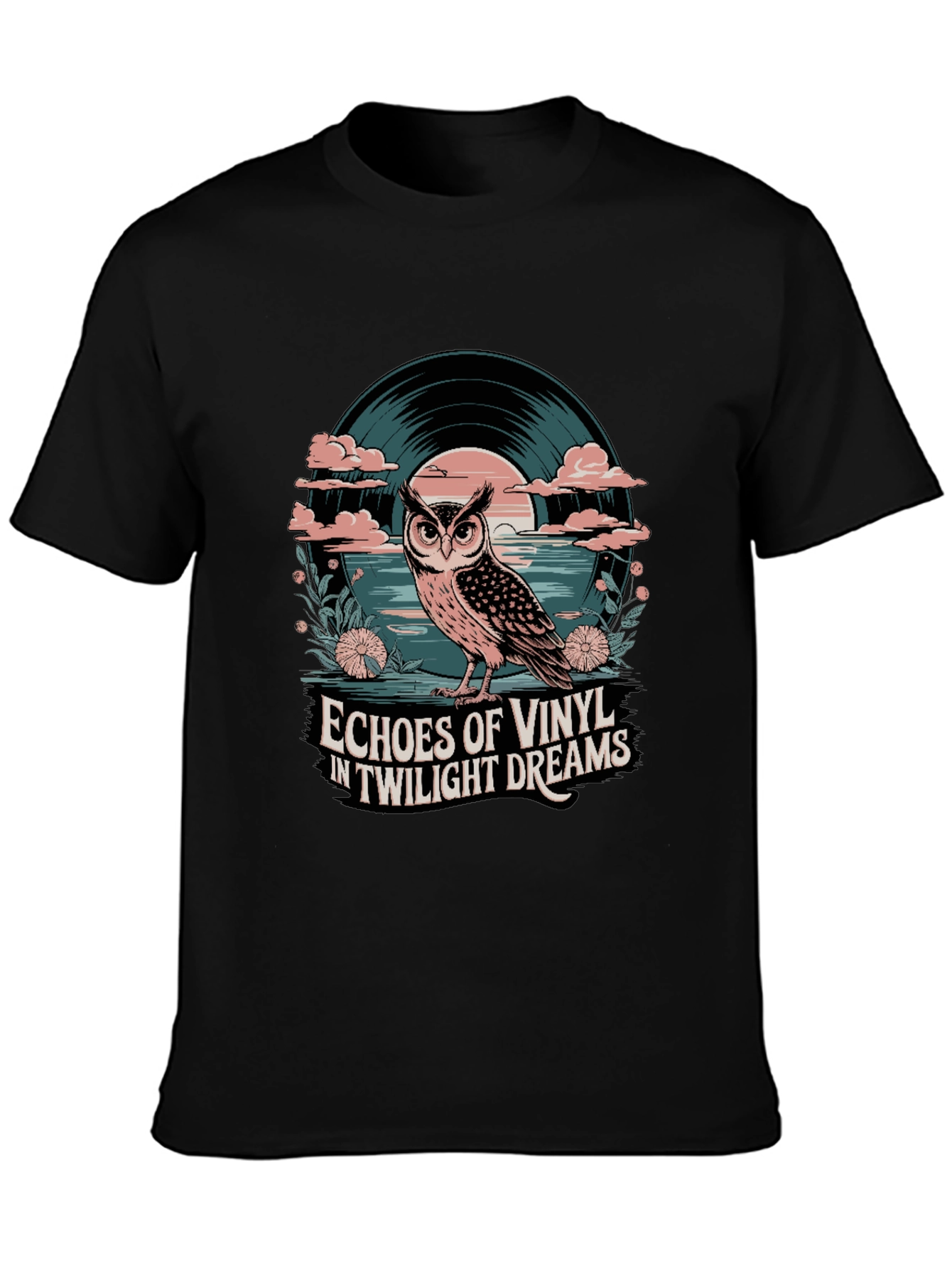 Twilight Vinyl Dreams Owl Graphic Tee