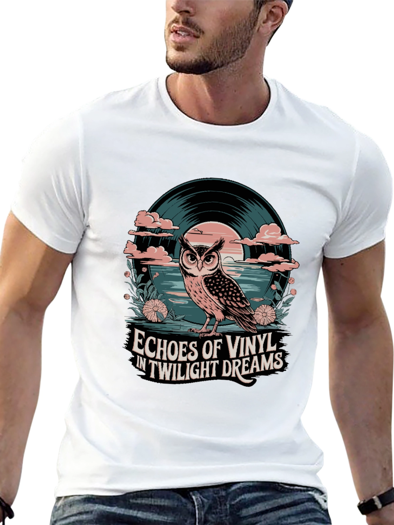 Twilight Vinyl Dreams Owl Graphic Tee