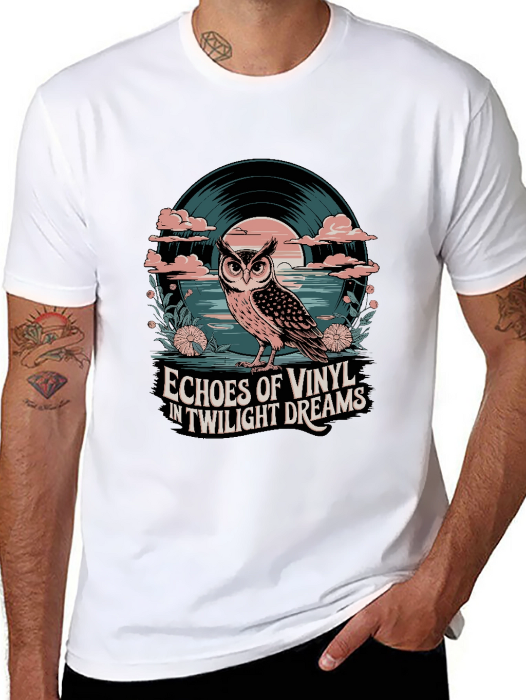 Twilight Vinyl Dreams Owl Graphic Tee
