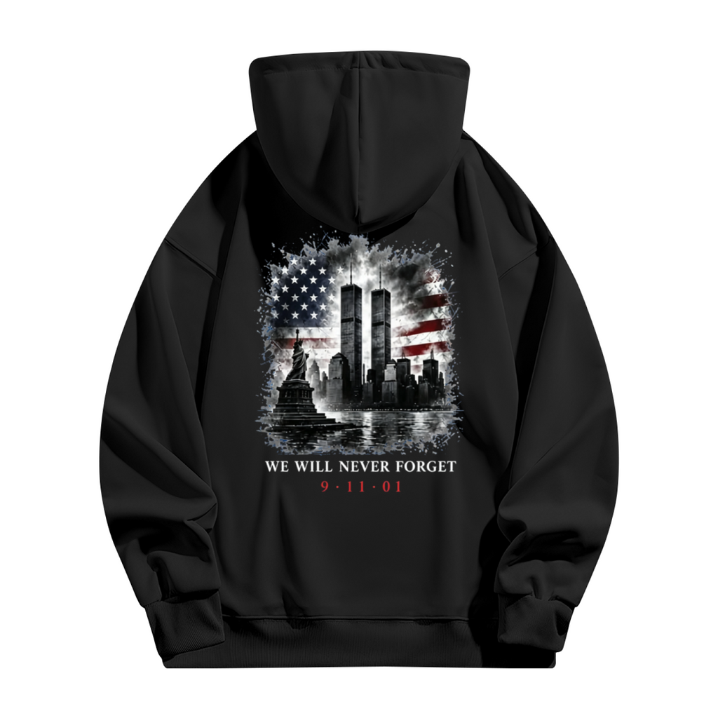We Will Never Forget 9?11?01 Double?Sided Print Hoodie