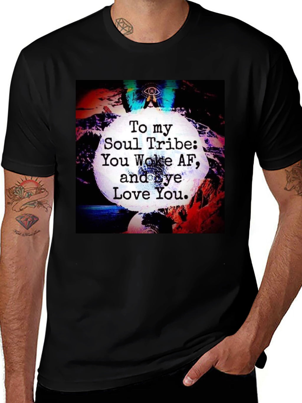 Soul Tribe Graphic T-Shirt - Wake Up and Love