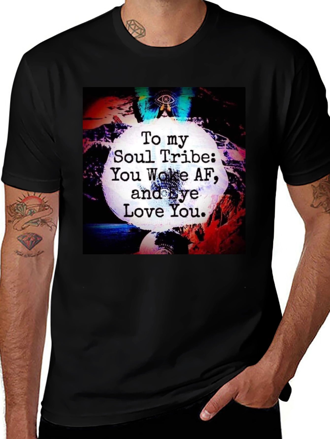 Soul Tribe Graphic T-Shirt - Wake Up and Love