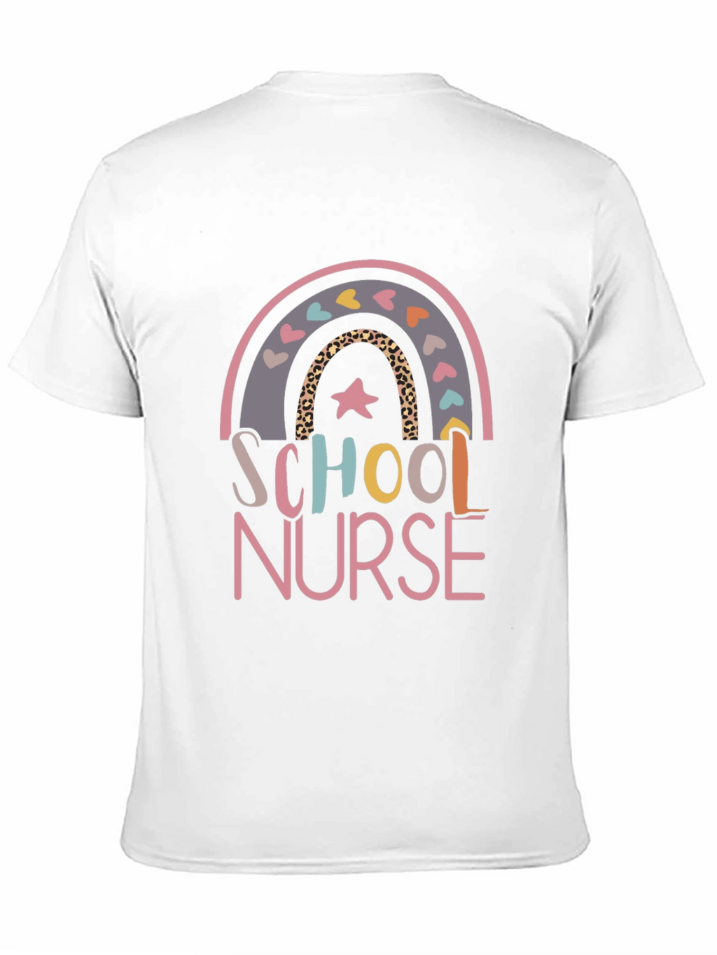 School Nurse Rainbow Graphic Tee