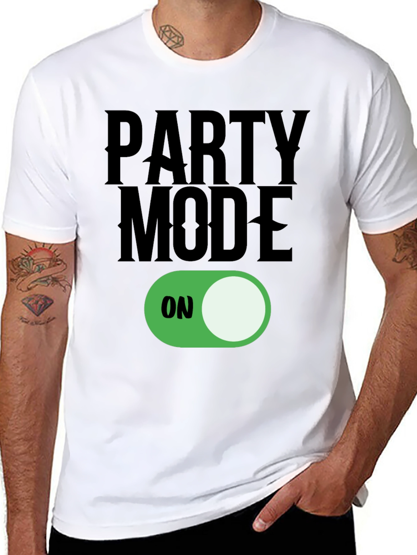Party Mode ON T-Shirt - Fun Graphic Tee