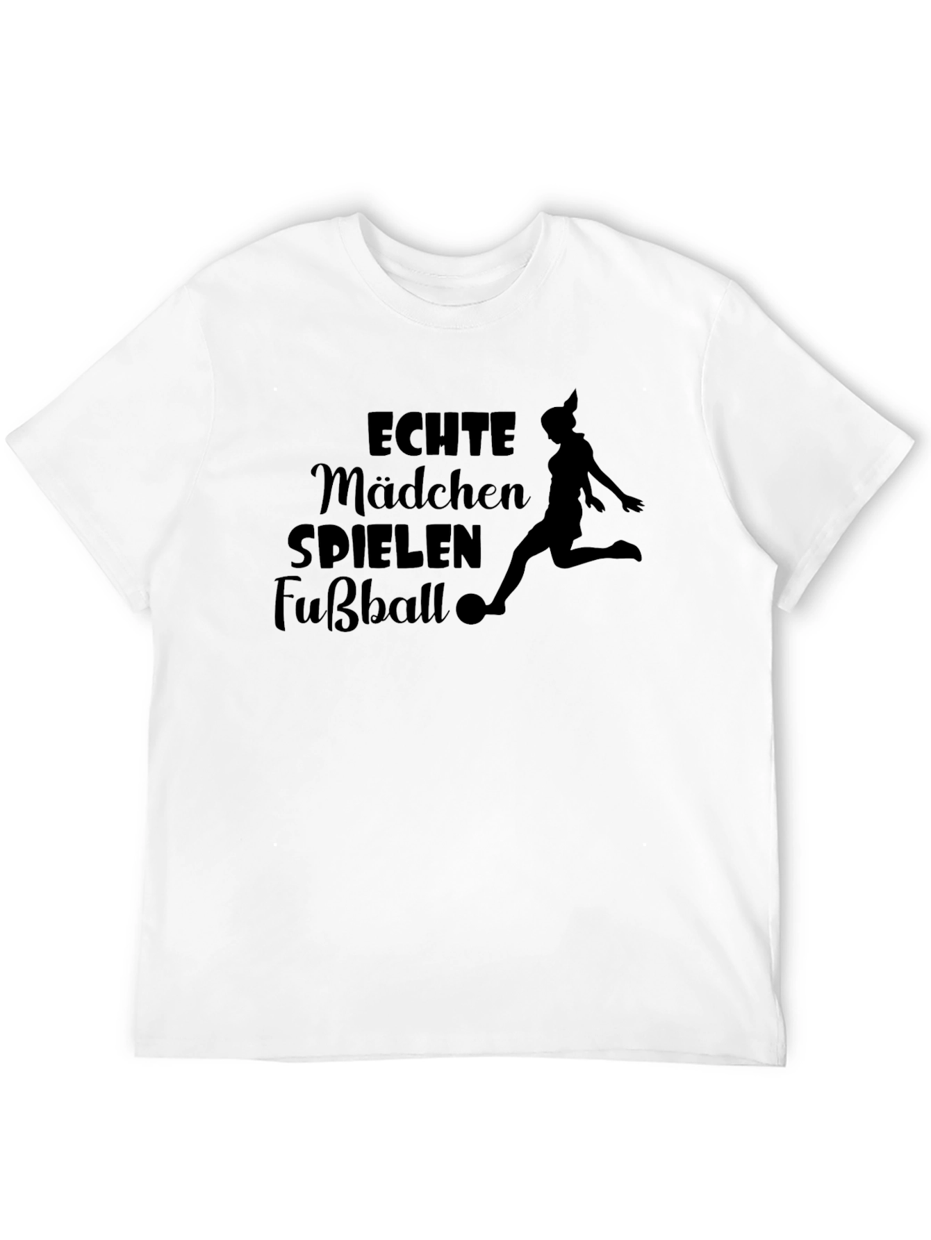 Girls Soccer T-Shirt: Echte Mädchen Spielen Fußball