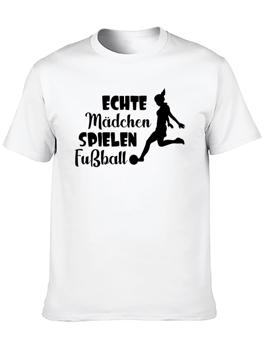 Girls Soccer T-Shirt: Echte Mädchen Spielen Fußball