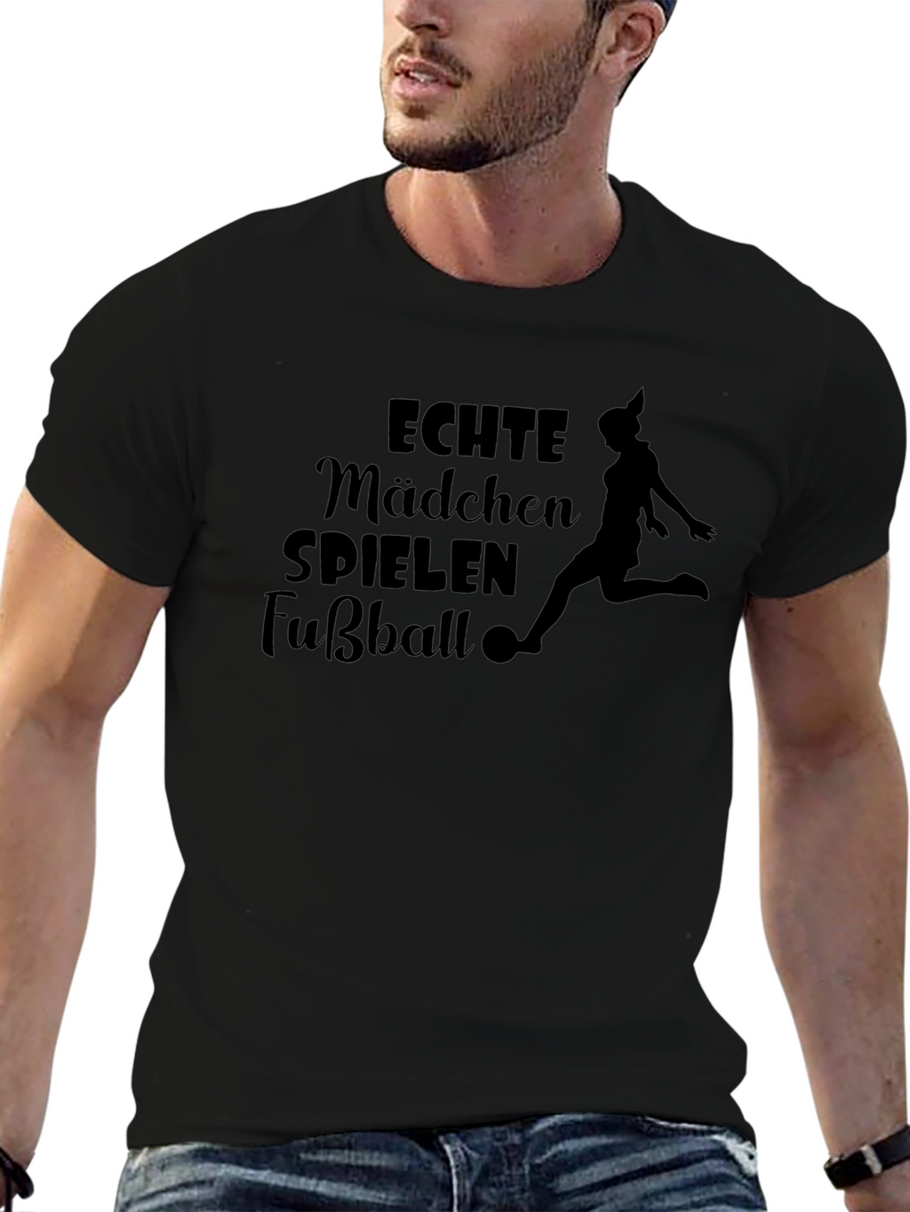 Girls Soccer T-Shirt: Echte Mädchen Spielen Fußball