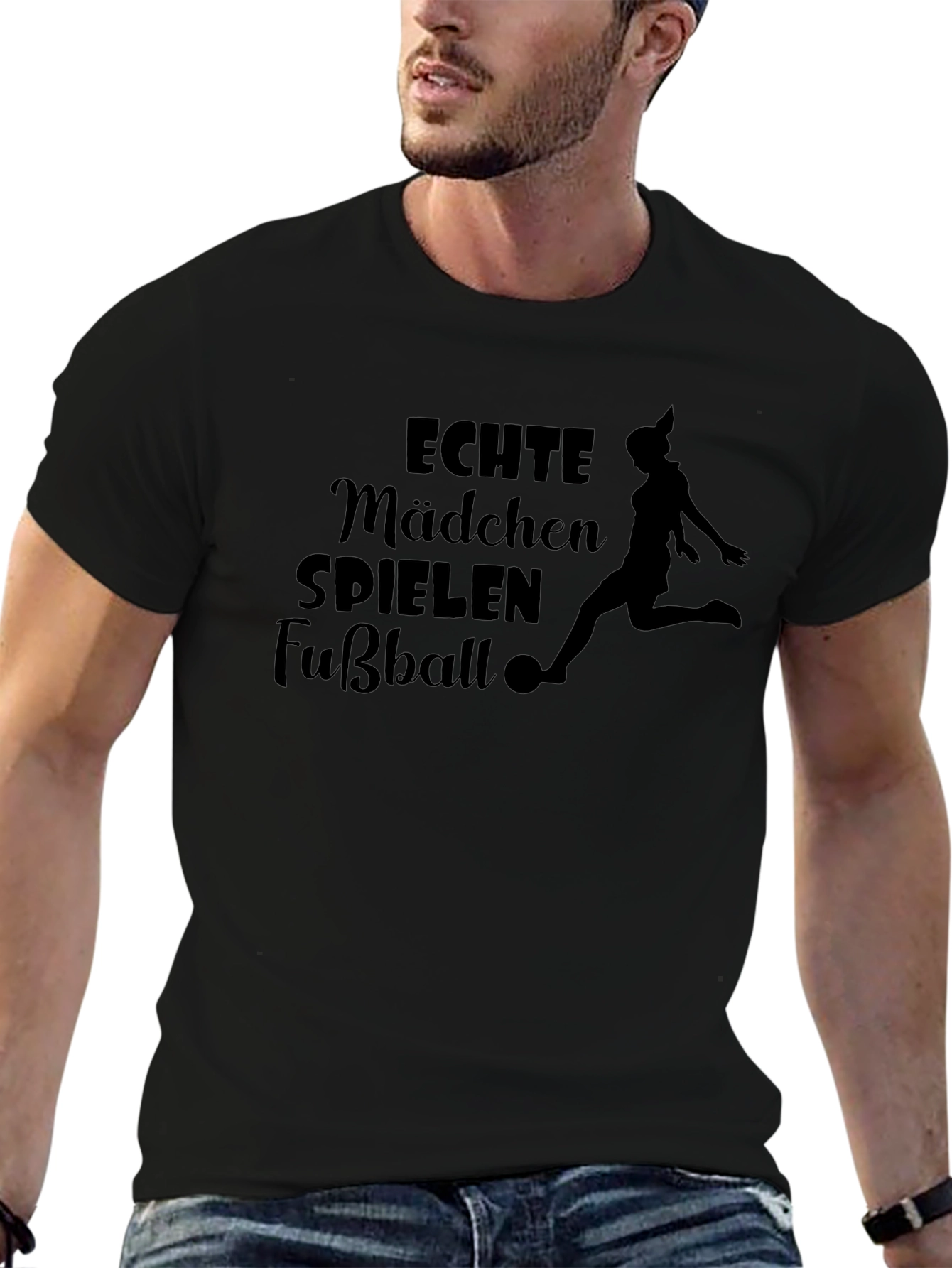 Girls Soccer T-Shirt: Echte Mädchen Spielen Fußball