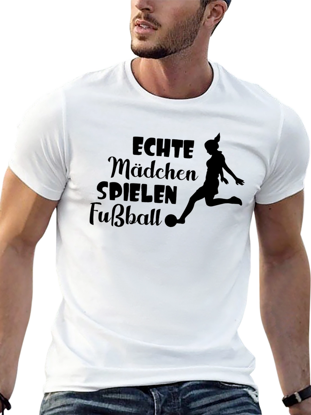 Girls Soccer T-Shirt: Echte Mädchen Spielen Fußball