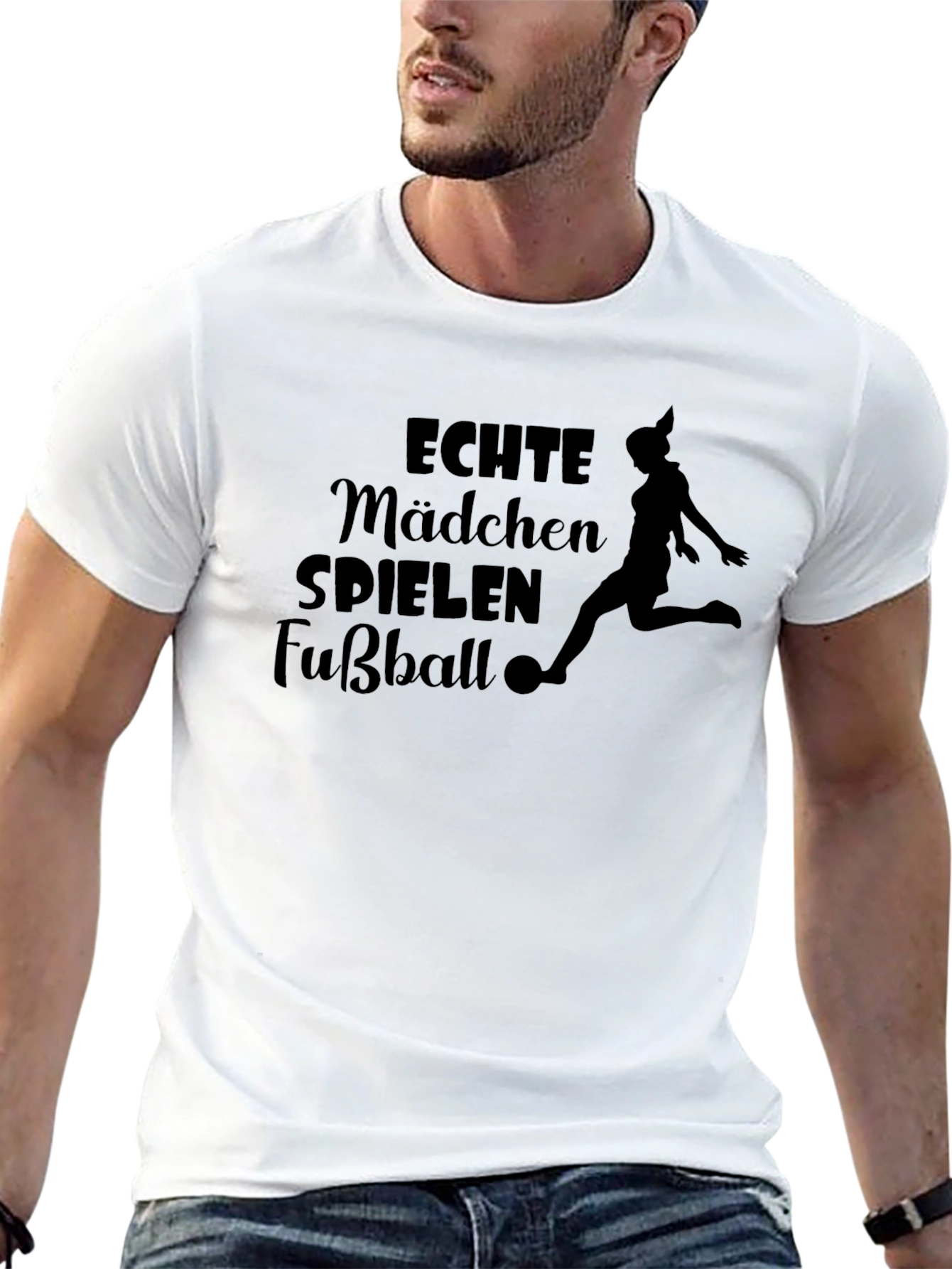 Girls Soccer T-Shirt: Echte Mädchen Spielen Fußball