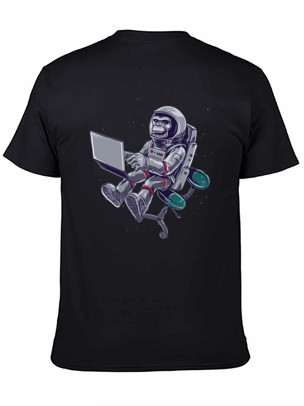 Astronaut Monkey Laptop Graphic Tee