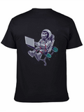 Astronaut Monkey Laptop Graphic Tee