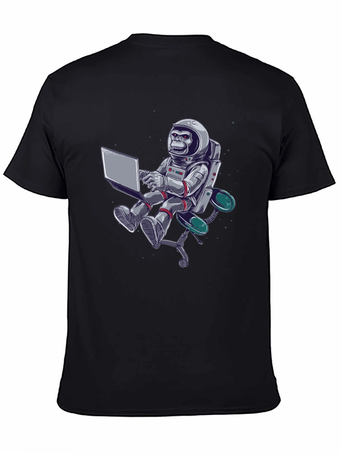 Astronaut Monkey Laptop Graphic Tee