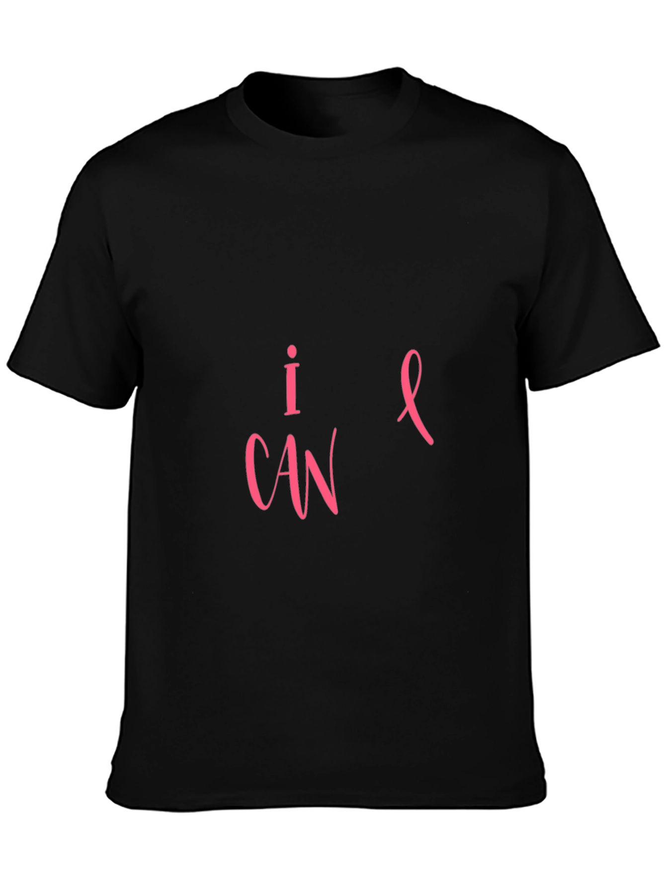 I CAN Cancer Awareness Black T-Shirt