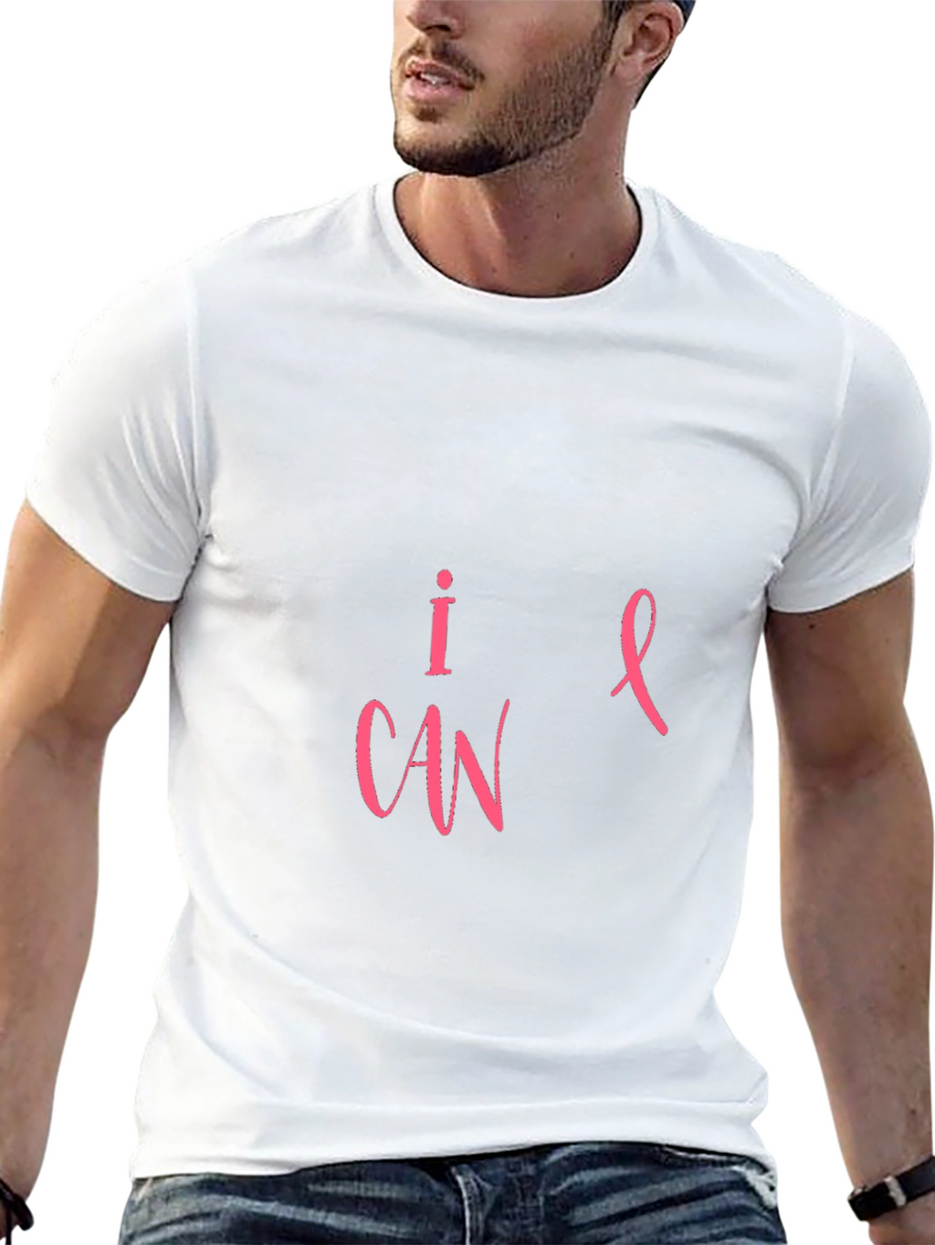 I CAN Cancer Awareness Black T-Shirt