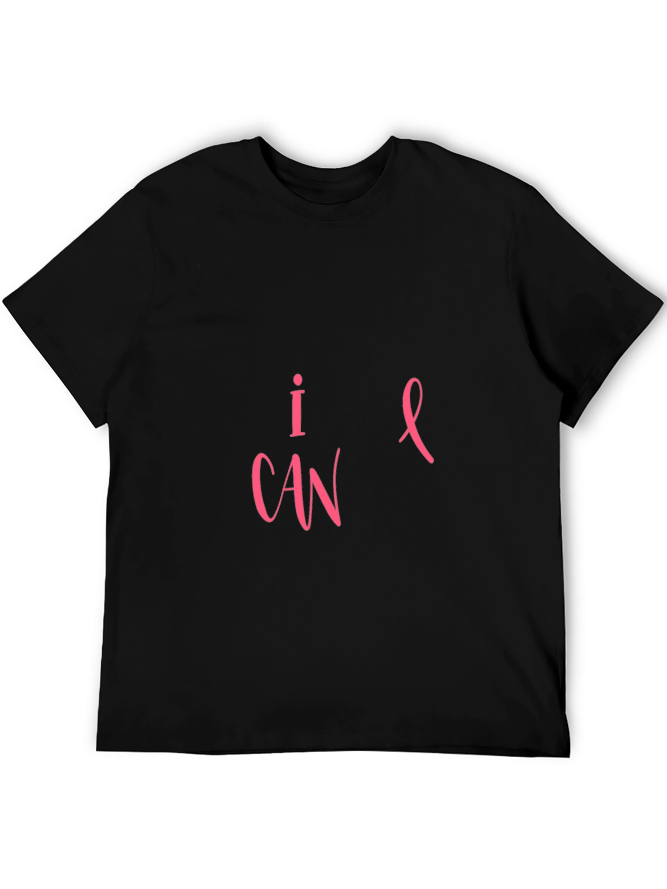 I CAN Cancer Awareness Black T-Shirt