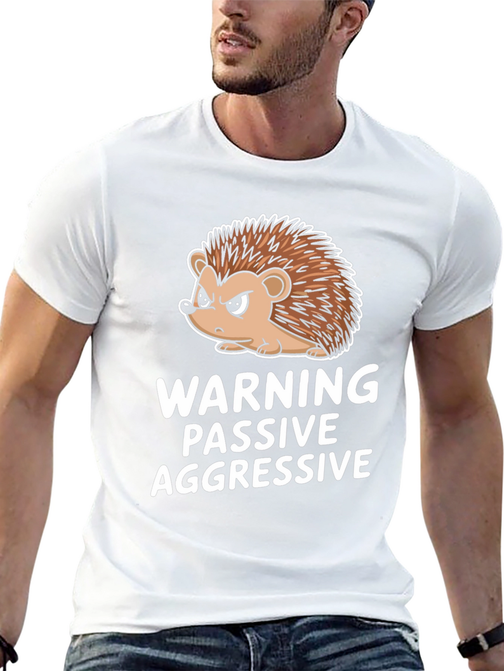 Warning Passive Aggressive Hedgehog Funny T-Shirt