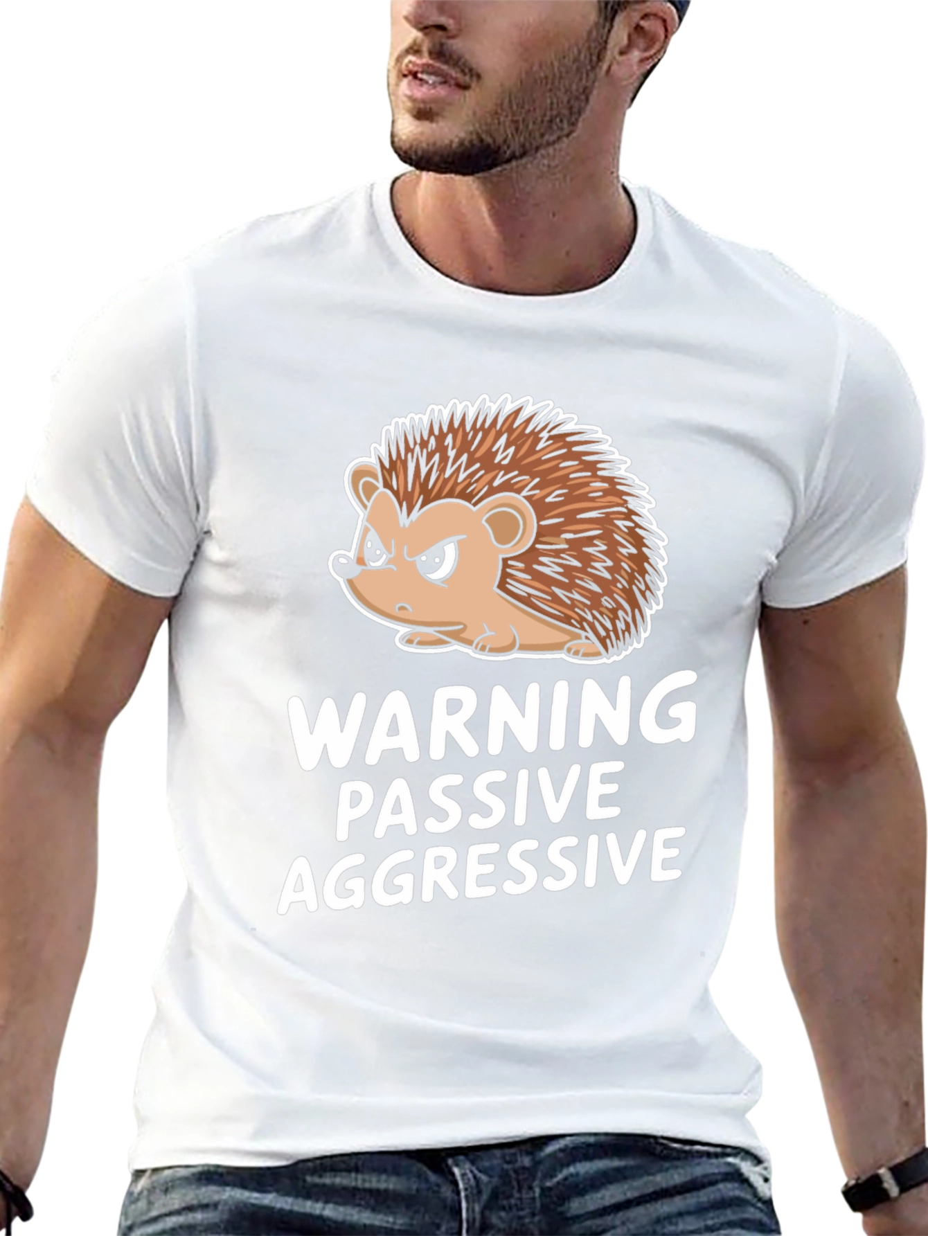 Warning Passive Aggressive Hedgehog Funny T-Shirt