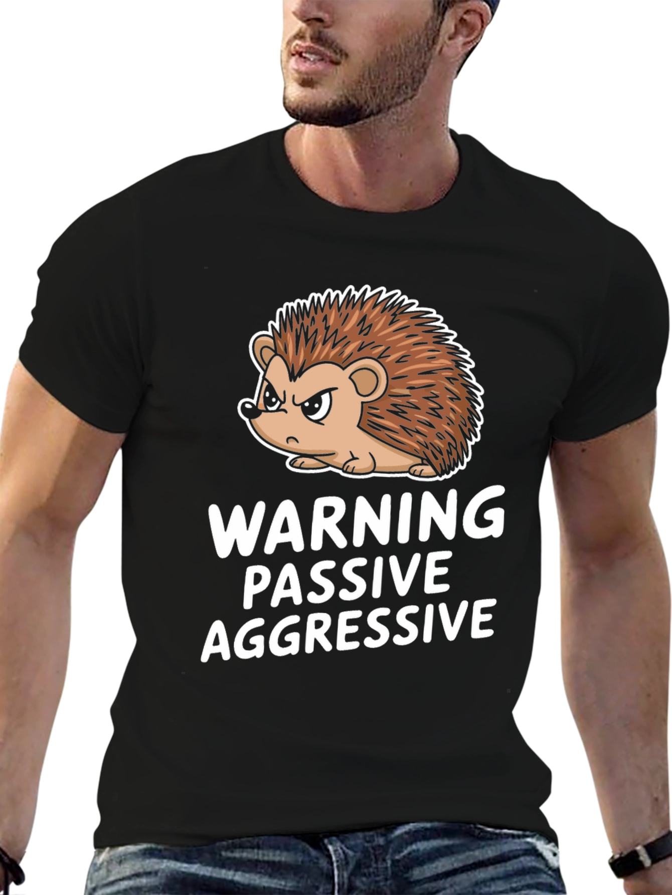 Warning Passive Aggressive Hedgehog Funny T-Shirt