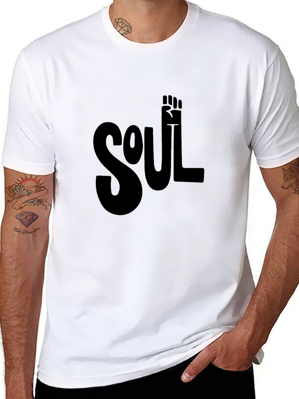 Soul Fist Graphic Tee - Black Cotton Comfort