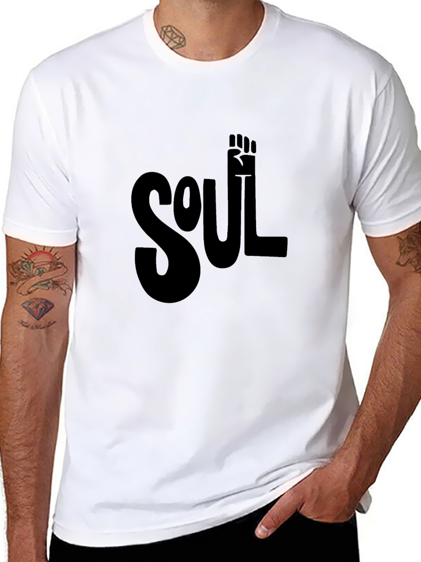 Soul Fist Graphic Tee - Black Cotton Comfort