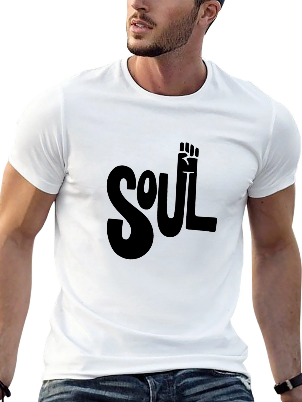 Soul Fist Graphic Tee - Black Cotton Comfort